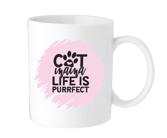 My Purfect Cat Mama Printed Ceramic Mug