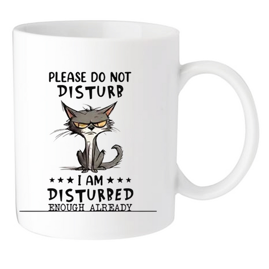 Please Do Not Disturb Cat Coffee Mug