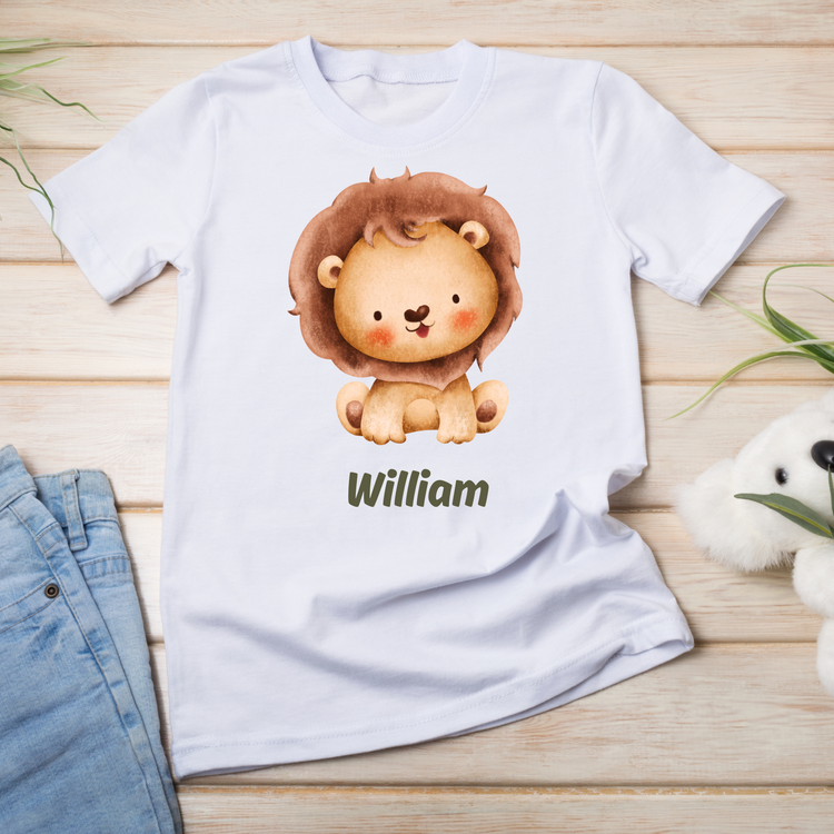 Kids Personalised  Baby Animal T-Shirts