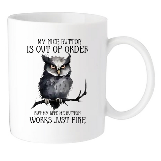 Angry Owl Coffee Mug