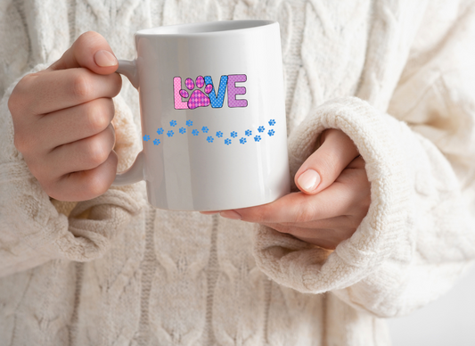 Personalised Love Dog Tea Coffee Mug