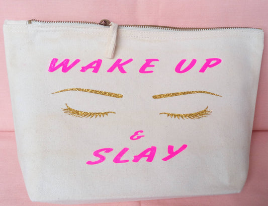 Wake Up and Slay Cosmetic Bag