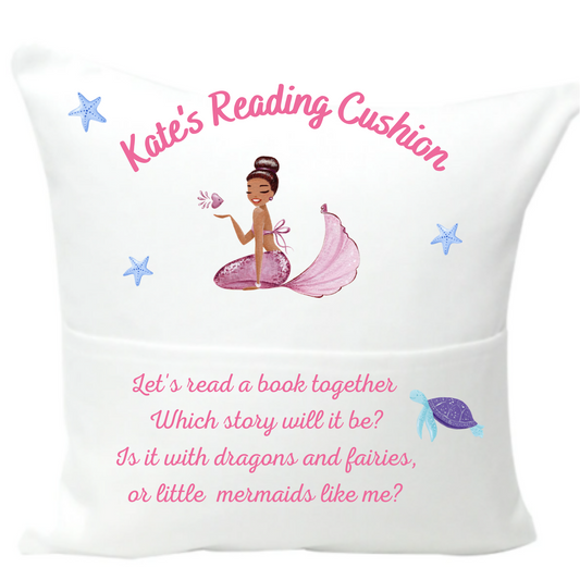 Personalized Mermaids & Dolphins Children's Reading Cushions