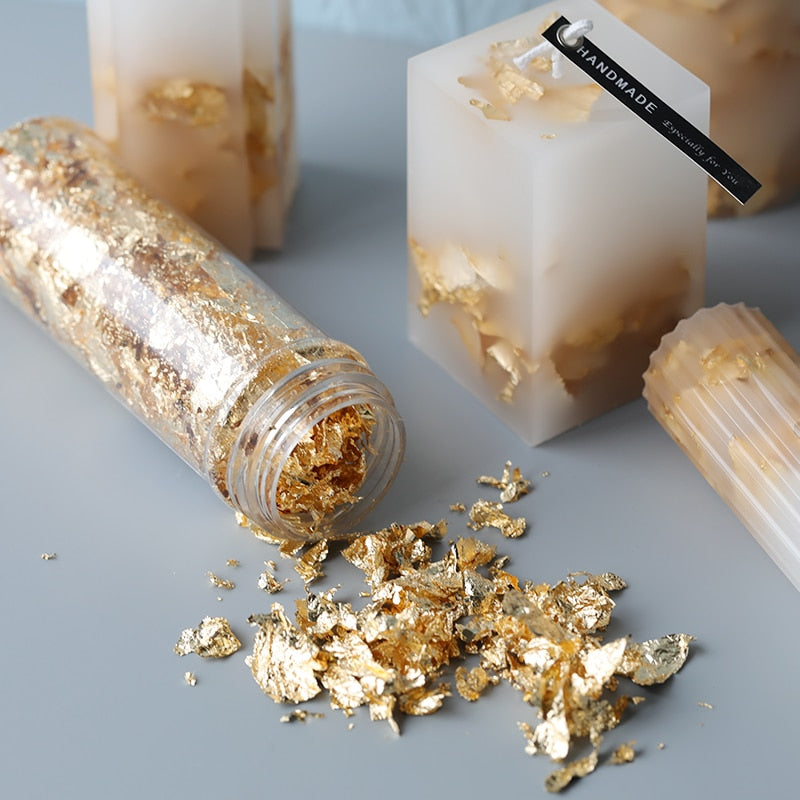 GOLD FOIL DECORATIONS FOR CANDLE AND SOAP MAKING - Maison Artisan Uk