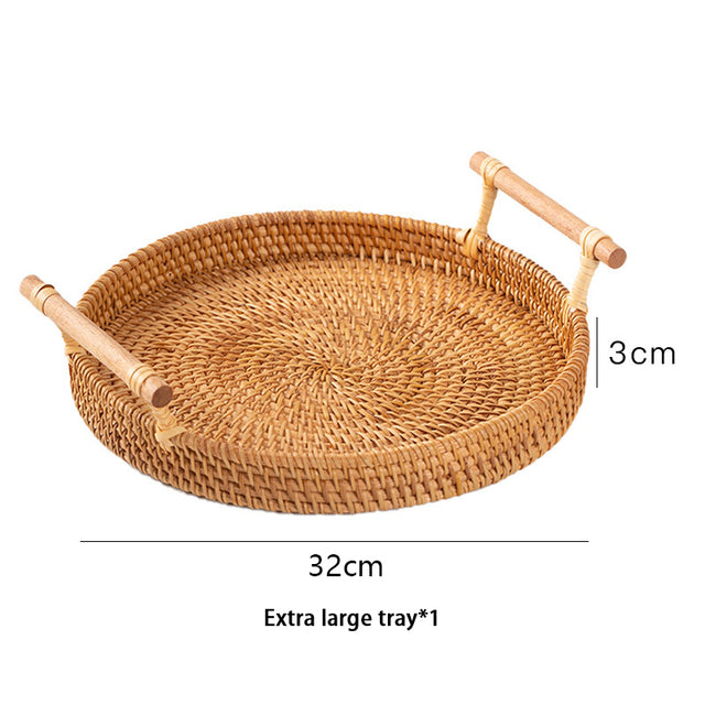Eco-friendly Rattan Round Tray