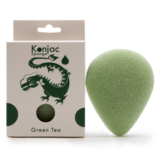 Vegan Teardrop Konjac Sponge - Green Tea
